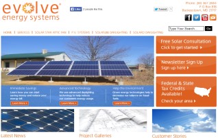 Evolve Energy Systems site screenshot